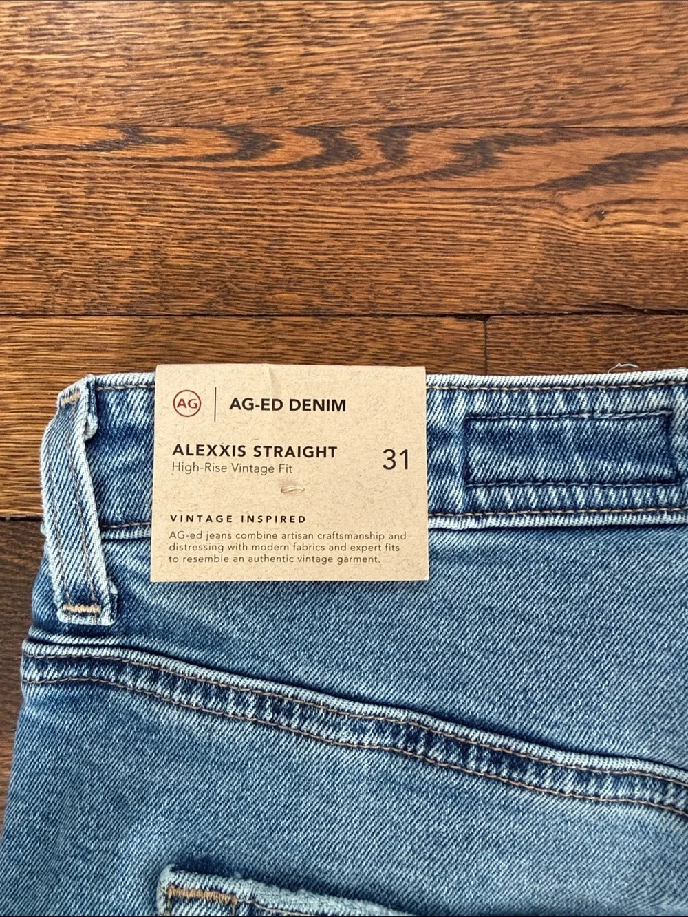 AG Jeans Alexxis Straight, NWT, 31